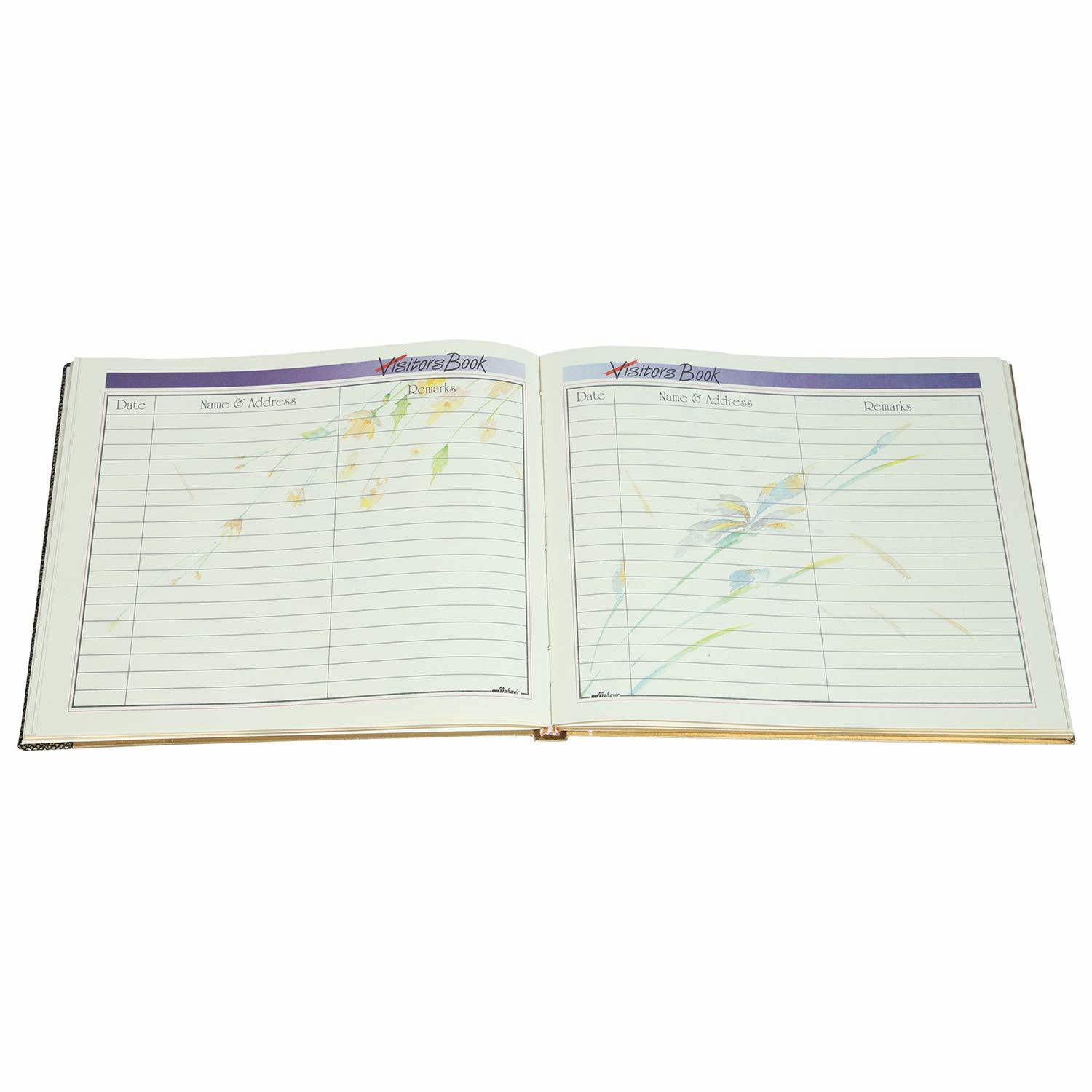 Mahavir Visitors Book - Large Size - (Grey) Section Stitched And Bound