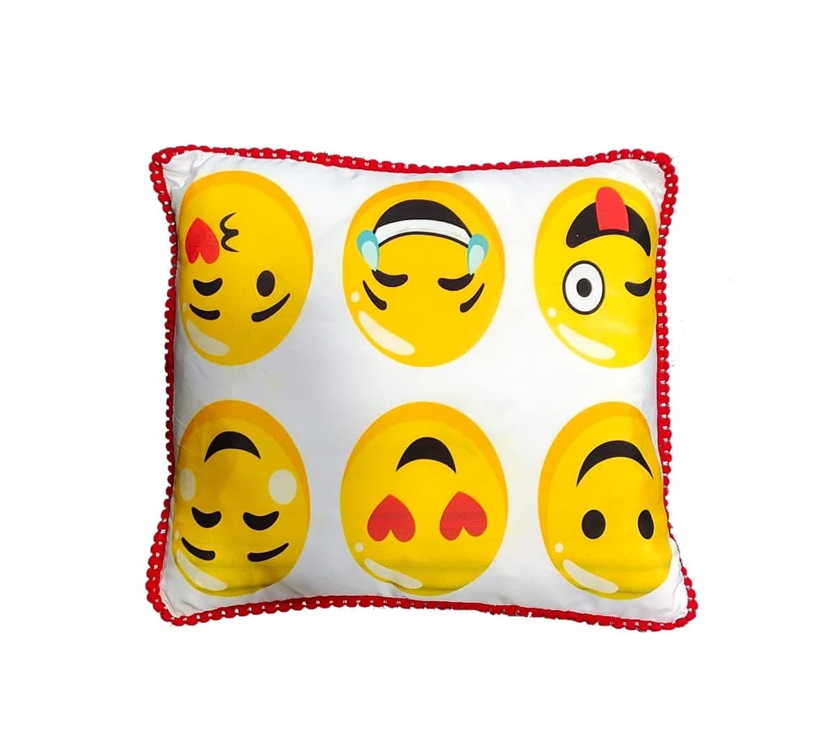 Expression Emoji Printed Cushion Cover With Filler Size 30*30cms