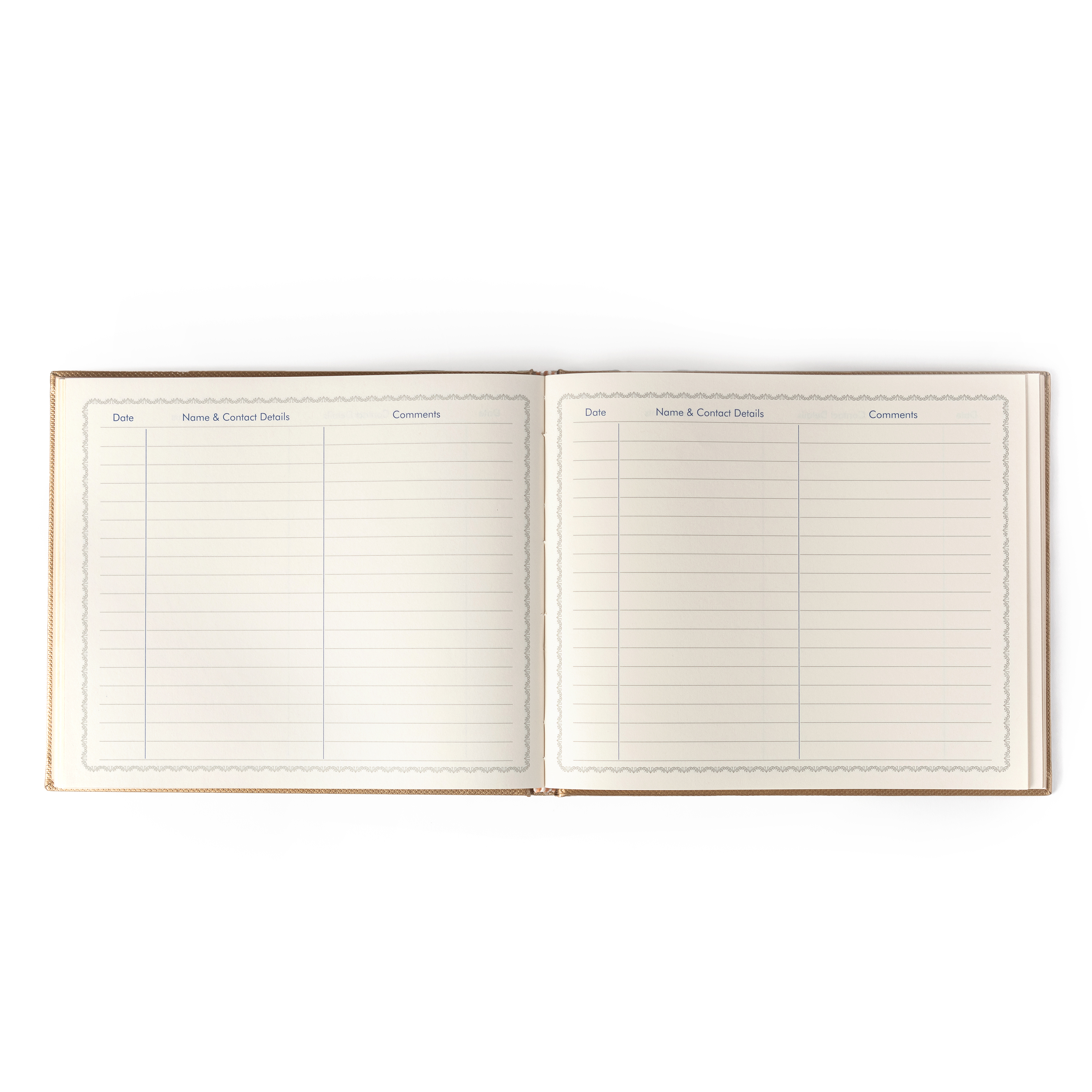 Mahavir Guest Book - Medium Size (18x22 Cm), Acrylic Coated Cover Material - 144 Pages, Hard Bound With Square Book Back, Ideal For Gel And Ball-point Pens