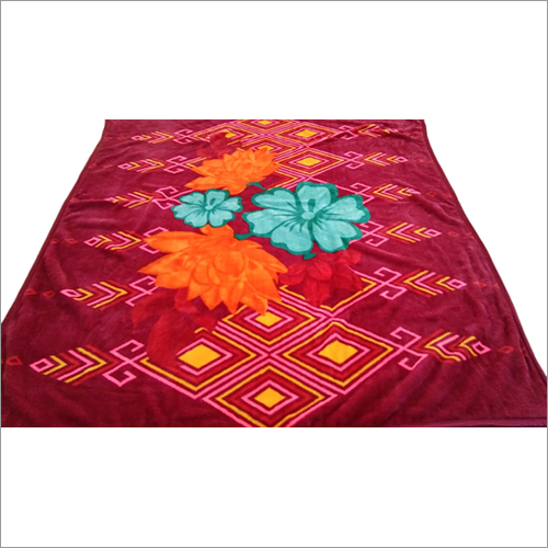 Multicolor Embossed Double Bed Double Ply Blanket