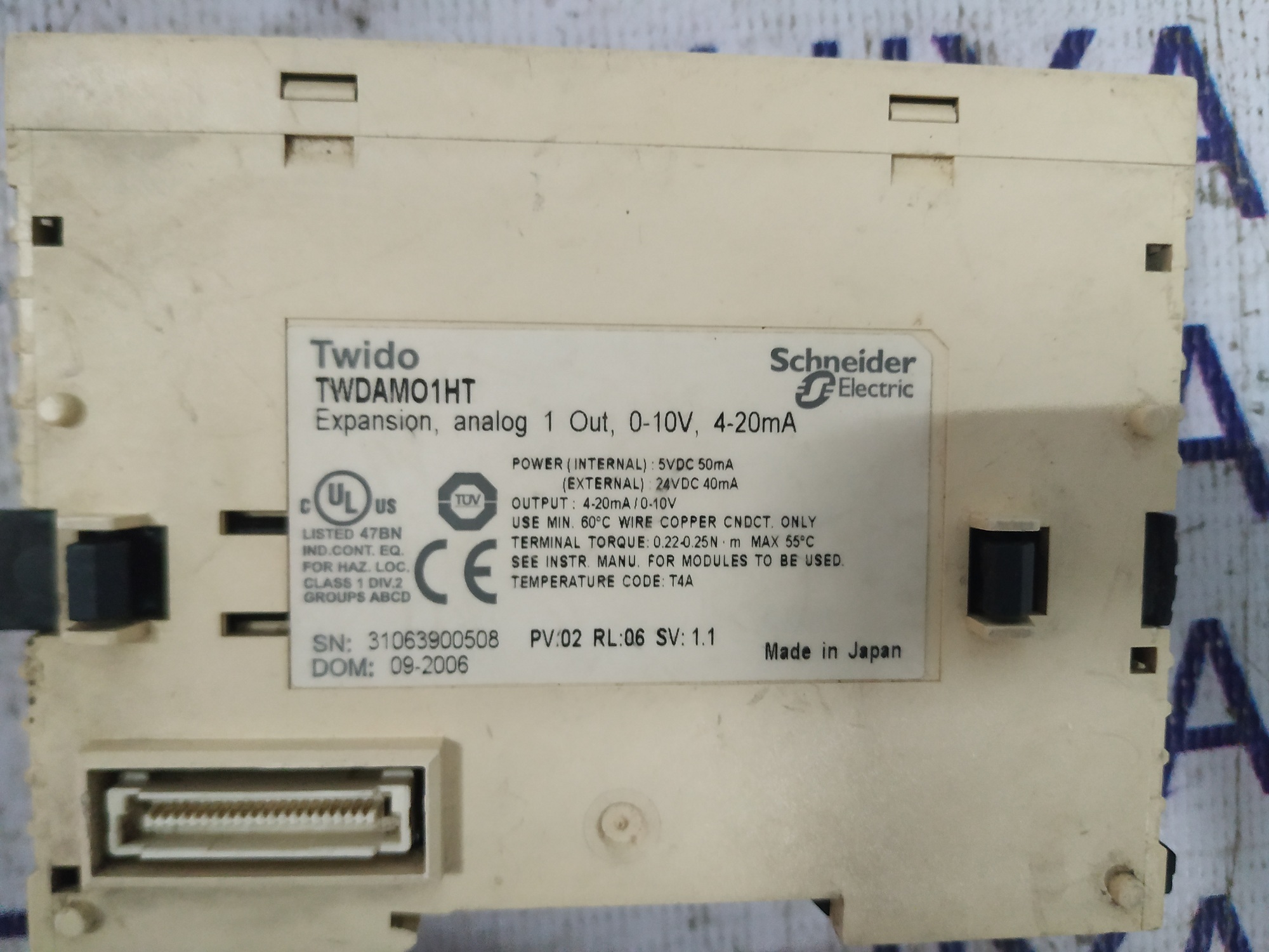 Schneider Telemecanique Analog Unit Twdam01ht