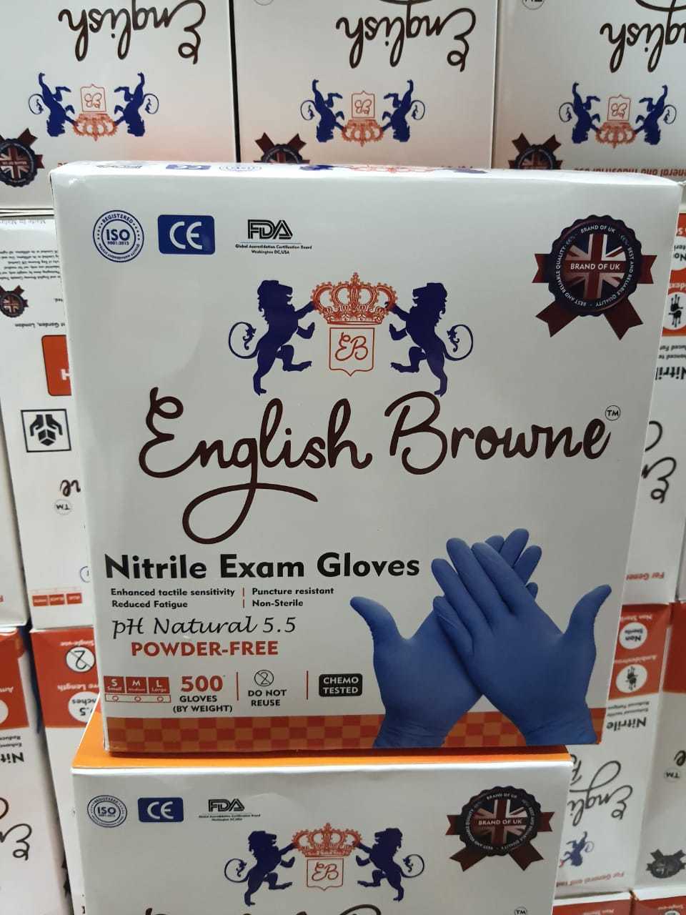 Latex Examination Gloves - Nitrile Material, 9.5 Inches Length, White Color | 100 Gloves/box, Ce Compliance, Ideal For Medical And Industrial Use