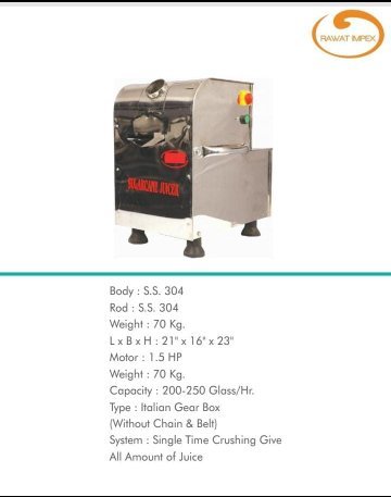 Manual Sugarcane Juice Machine