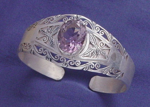 Silver Cuff Bangle Gender: Women