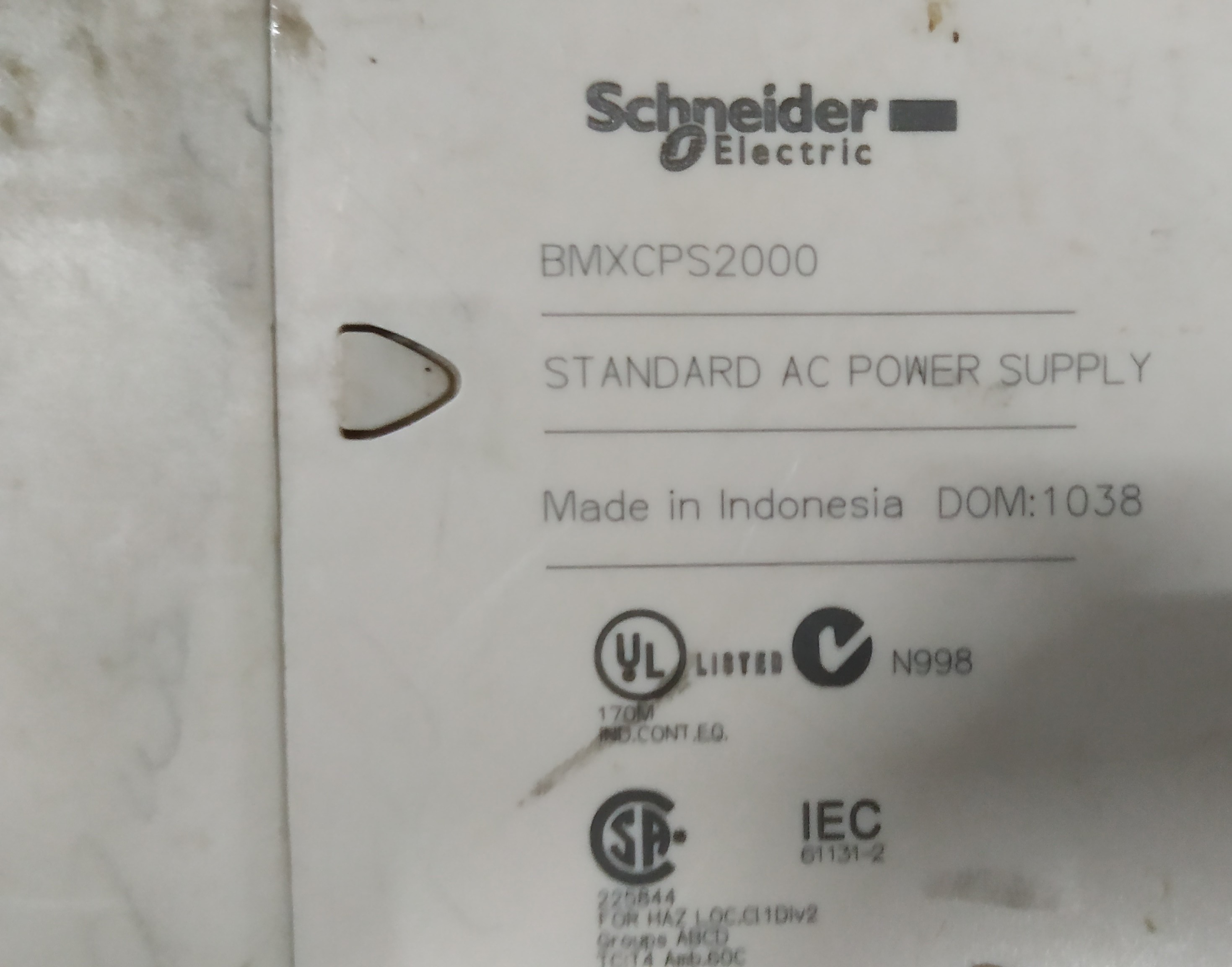 Schneider Power Supply Module Bmxcps2000
