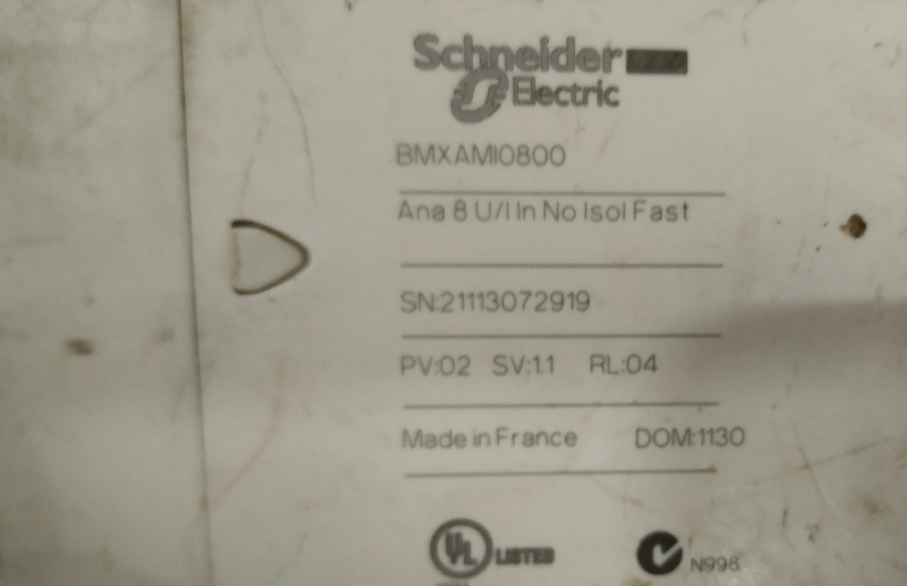 Schneider Input Module Bmxami0800