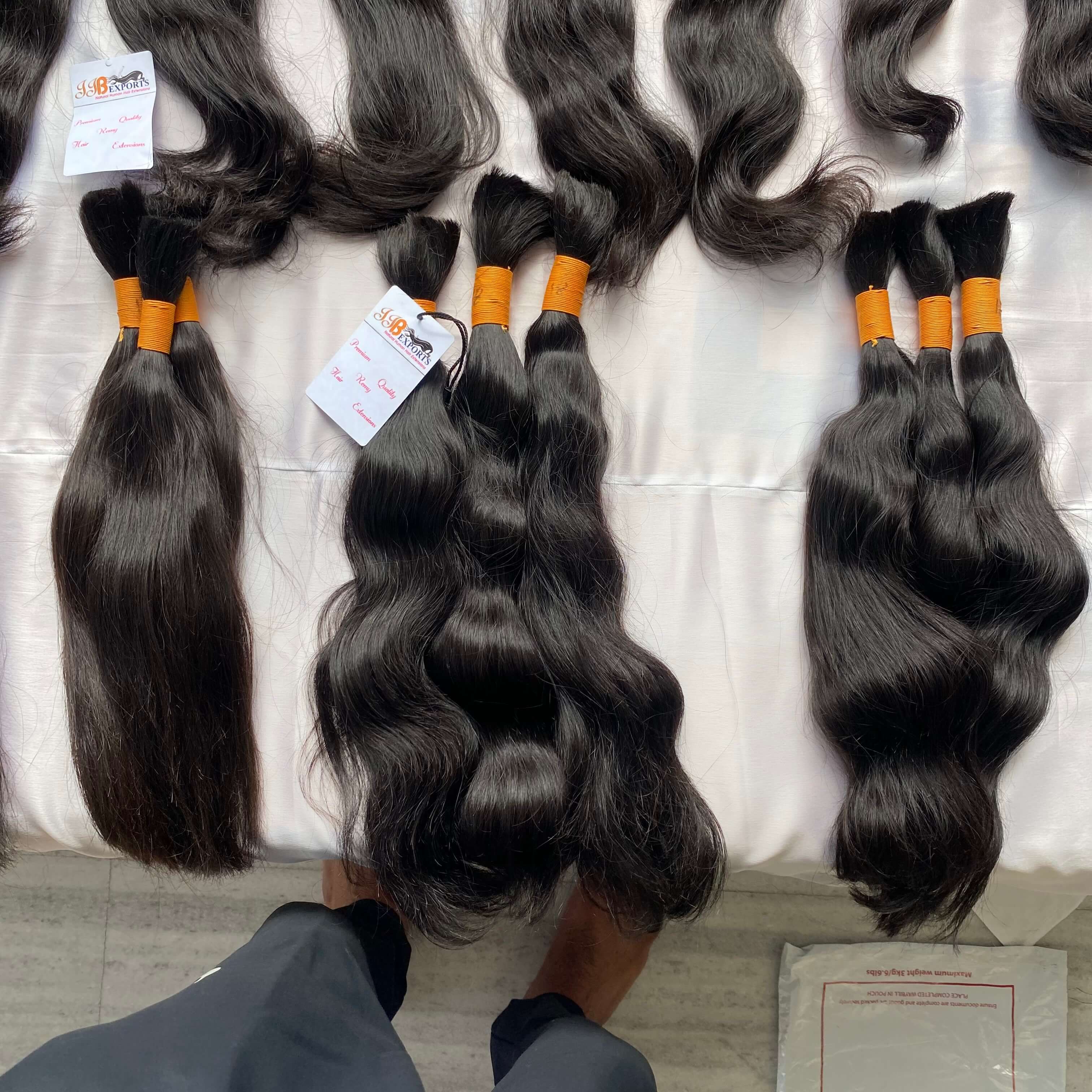 Natural Black Virgin Raw Unprocessed Remy Bulk Human Hair