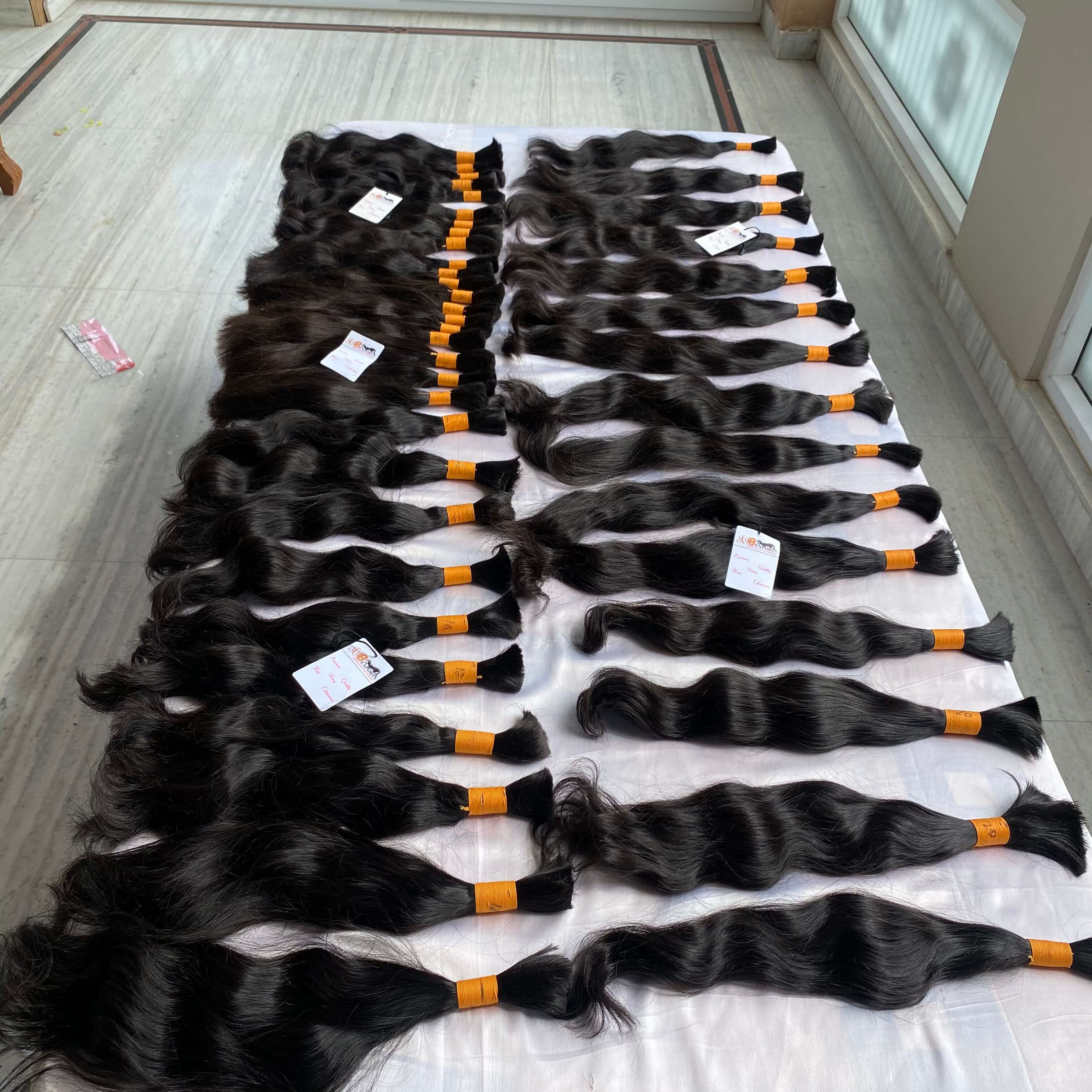 Natural Black Virgin Raw Unprocessed Remy Bulk Human Hair
