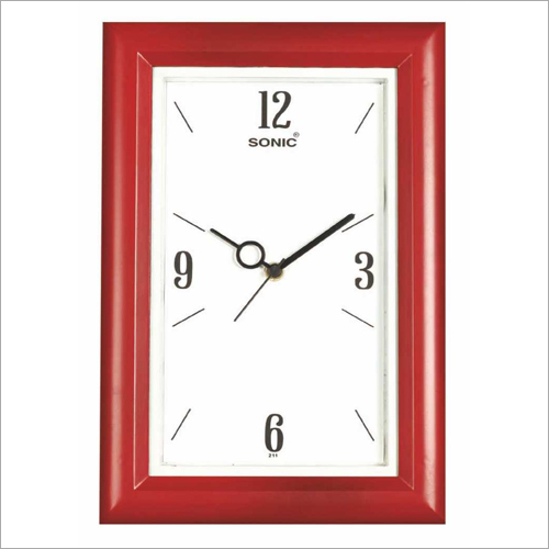 Plastic 8 X 12 Inch Rectangular Wall Clock