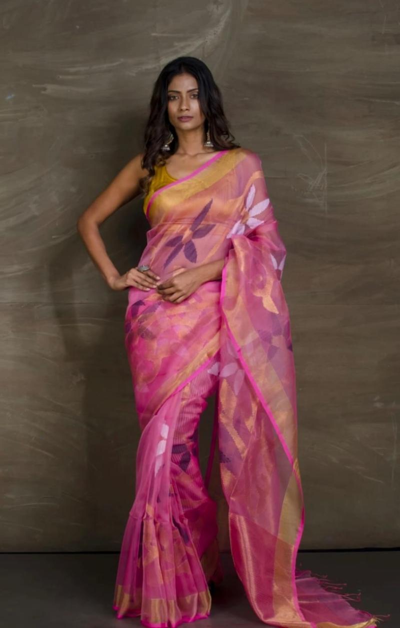 Rasum Moslin Jamdani Saree At 3900