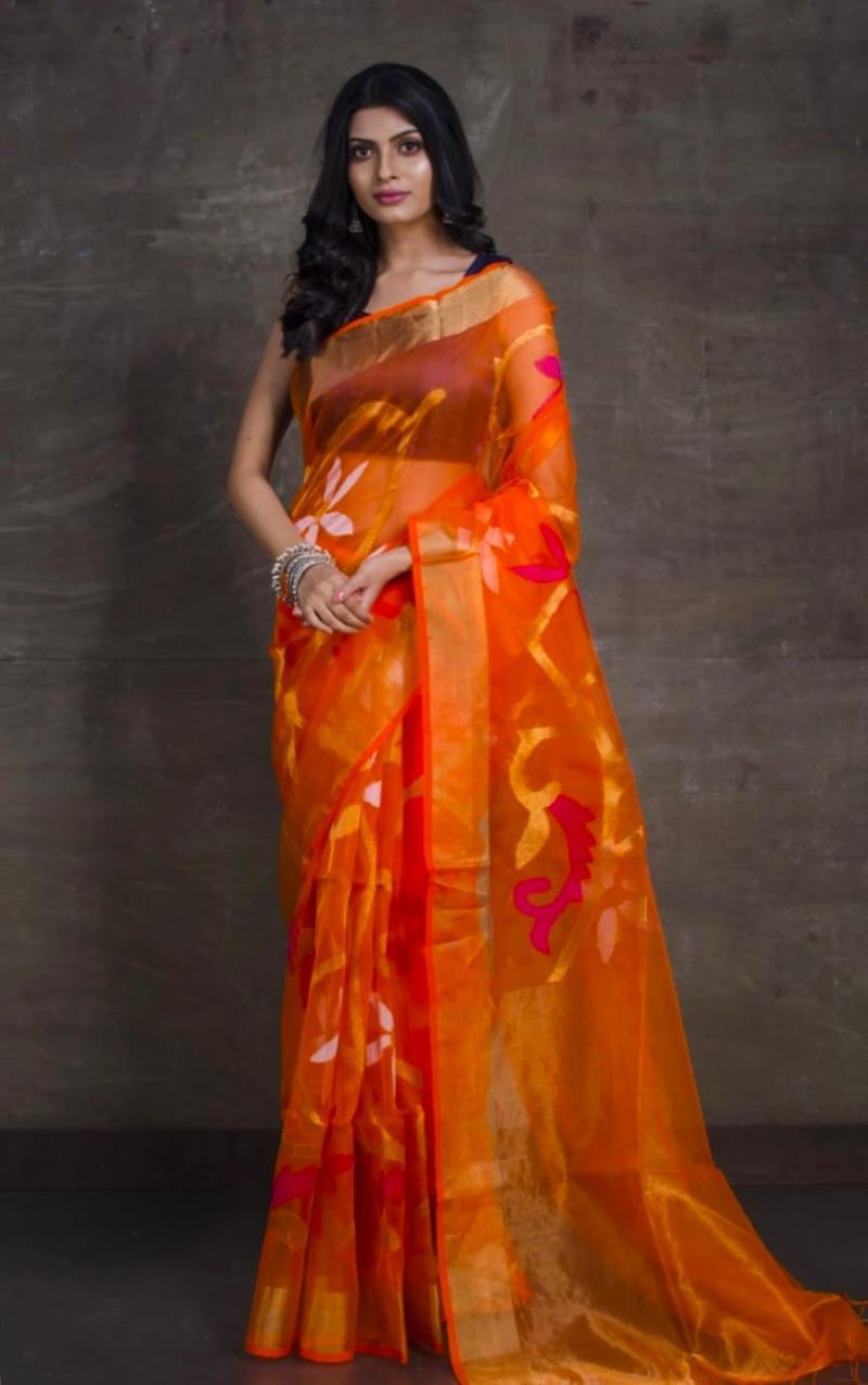 Rasum Moslin Jamdani Saree At 3900