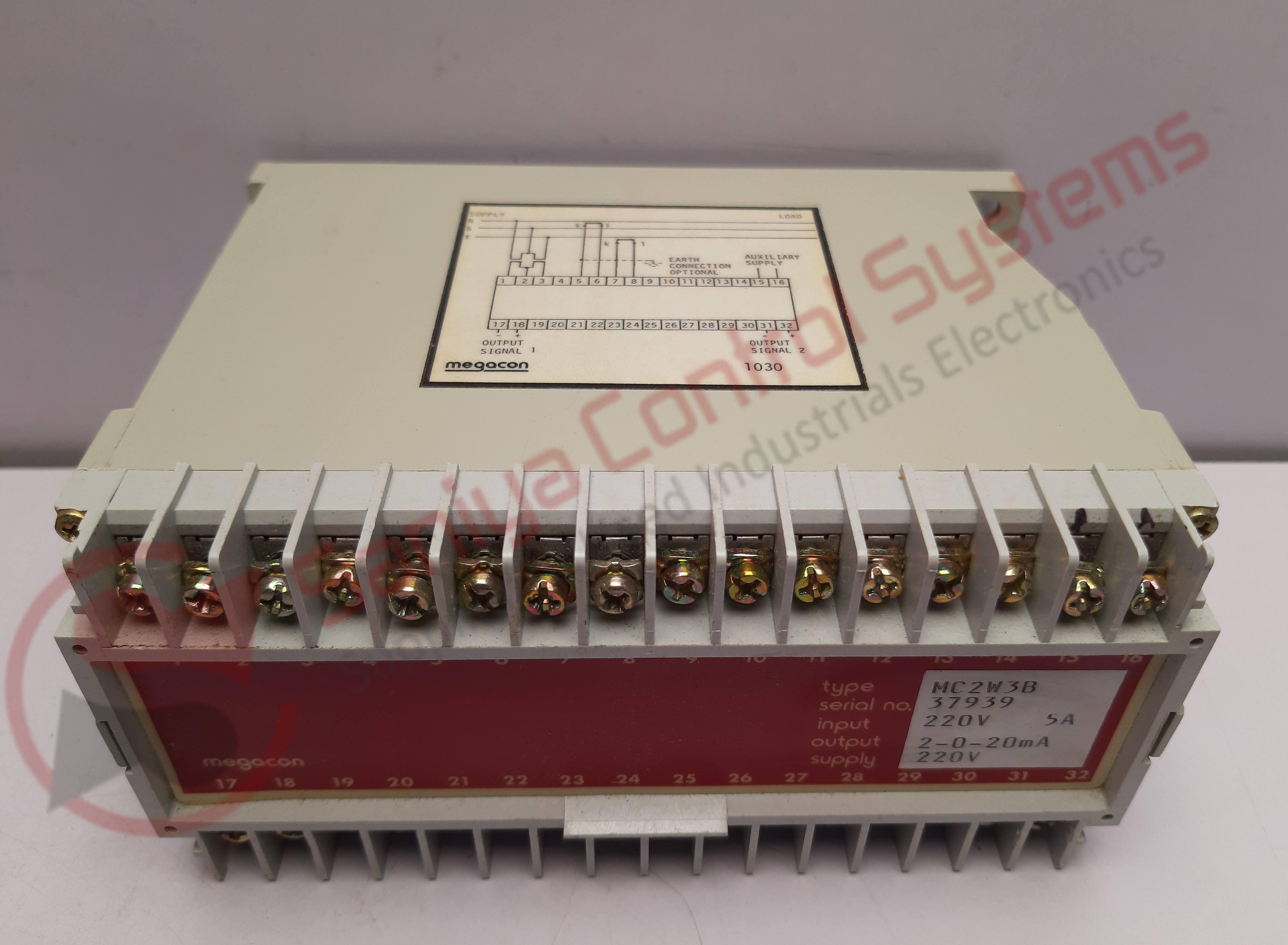 Megacon Contact Instrument - 14x15x8 Cm, Red | 220v 5a Input, 2-0-20ma Output, 882g Weight, New Boxpack With Minor Crack