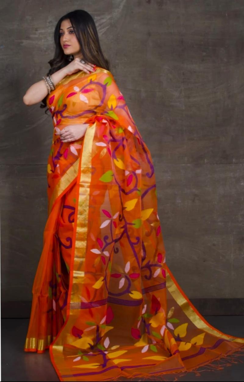 Rasum Moslin Jamdani Saree 3800