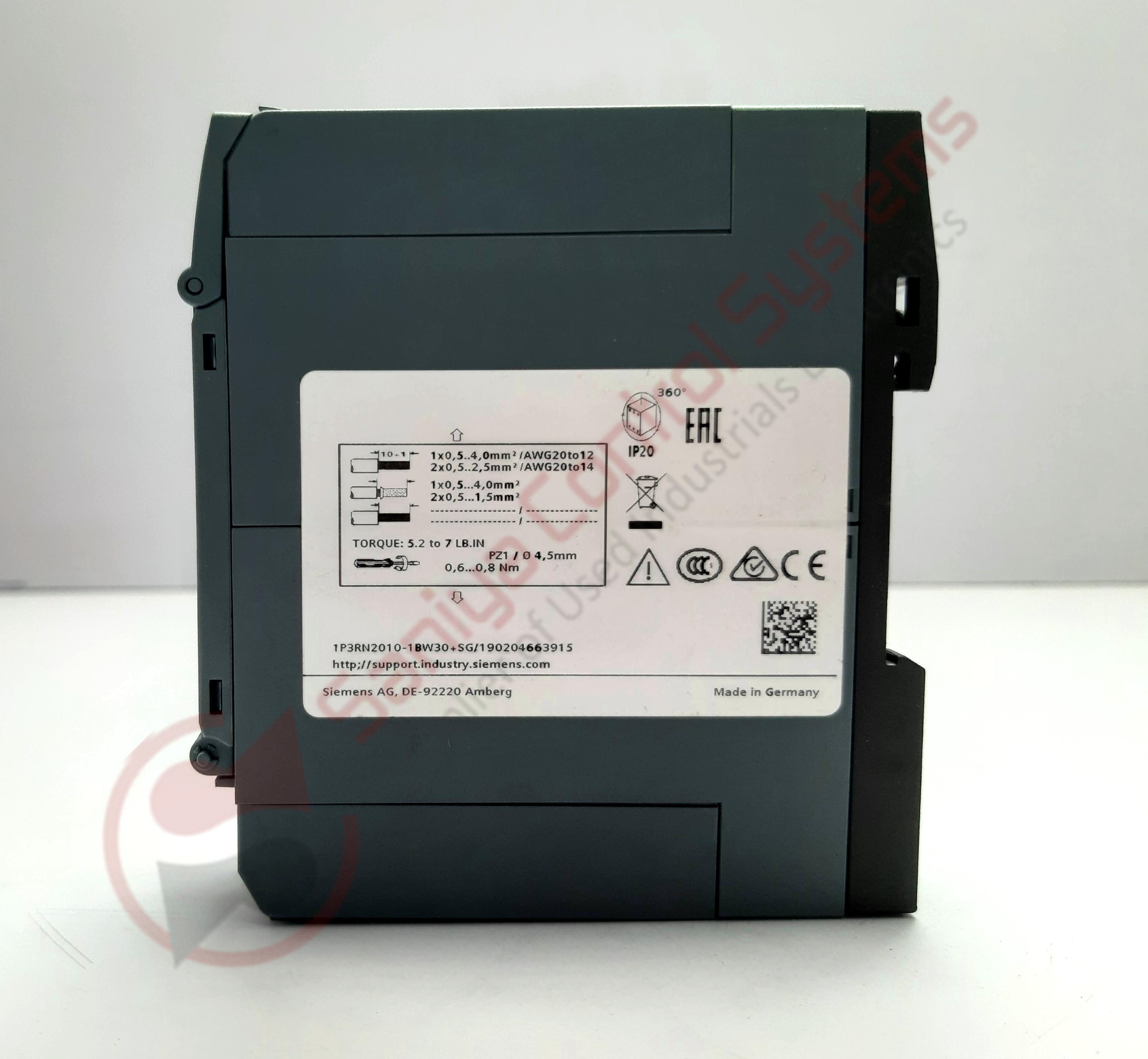 Grey Siemens 3rn2010-1bw30 Motor Starter Control