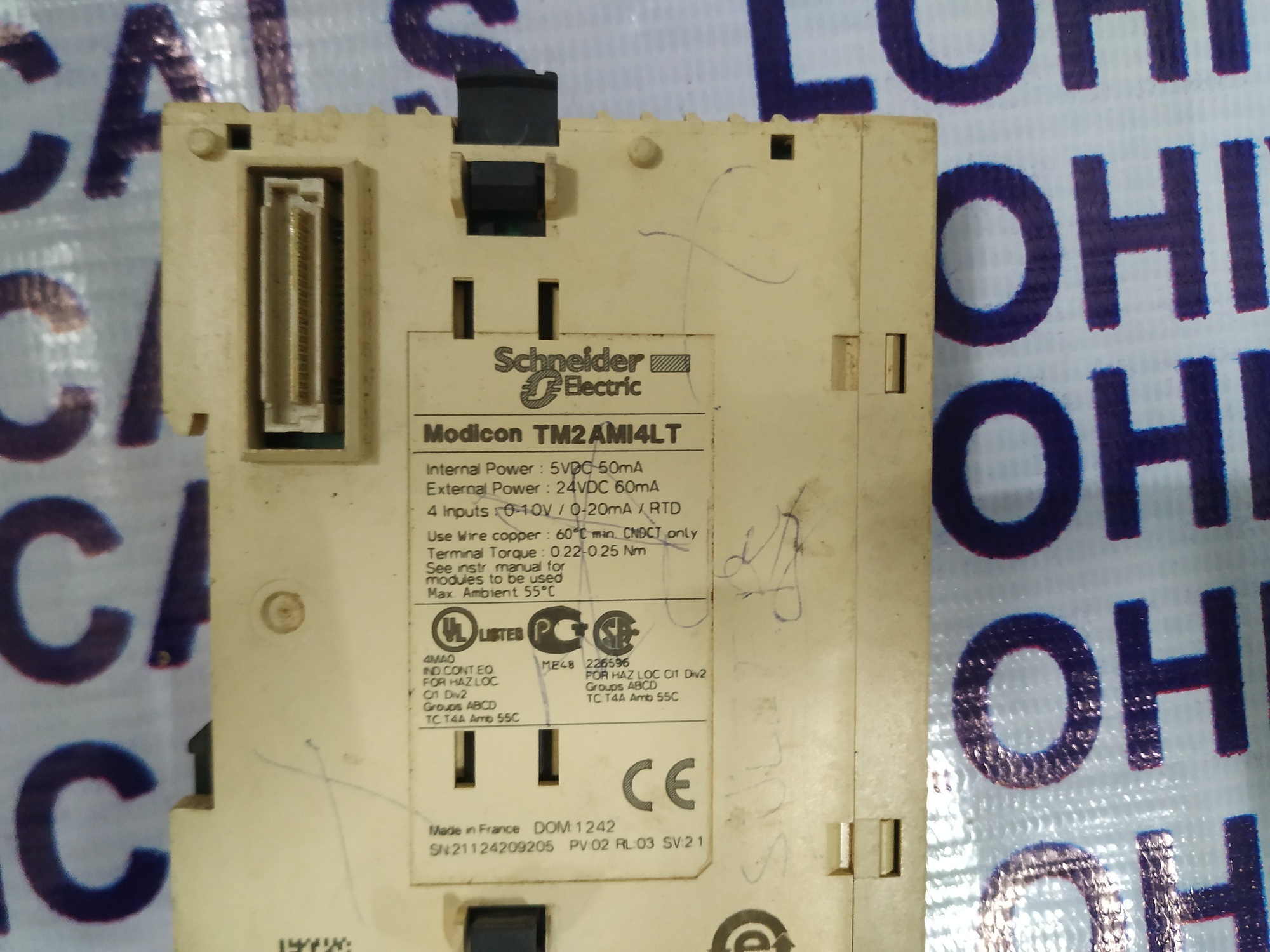 Schneider Analog I/o Module Tm2ami4lt