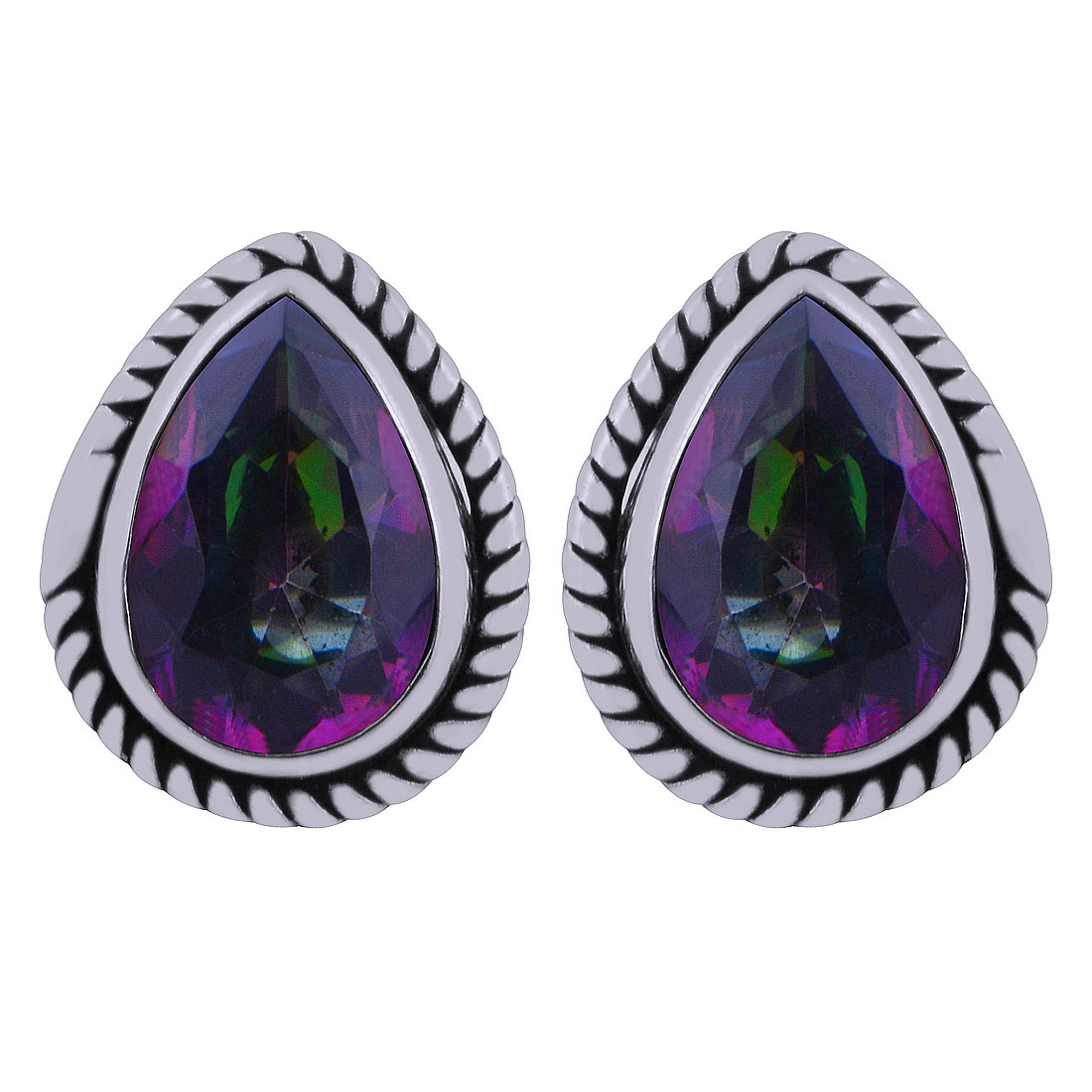 Green Onyx Natural Gemstone Stud Earrings - 925 Sterling Silver, Pear Cut Design, Handmade, Ideal For Weddings And Anniversaries