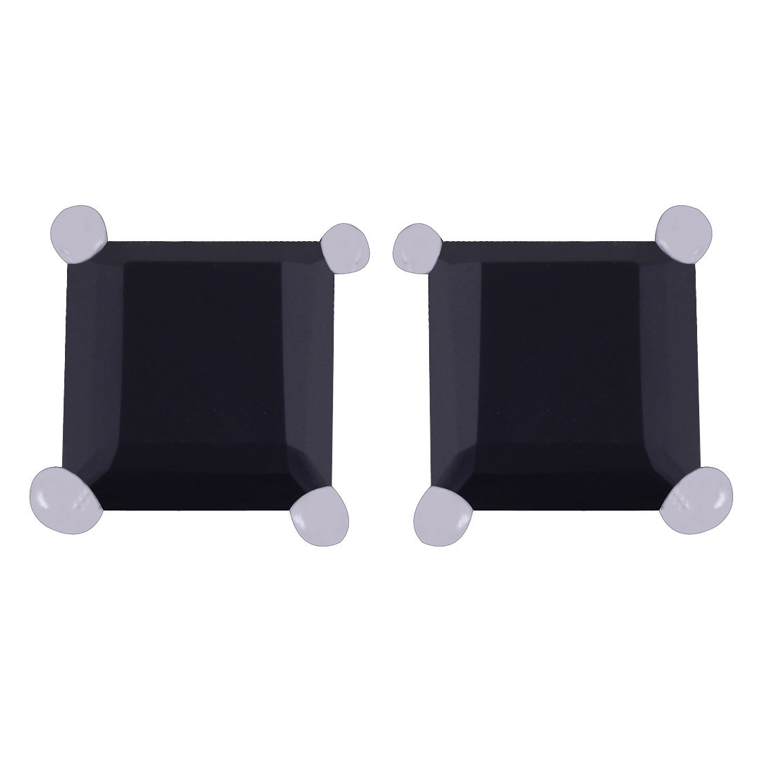 Peridot Natural Gemstone 925 Sterling Solid Silver Square Cut Stone Handmade Stud Earrings Size: Length: 6 Mm X Width: 6 Mm