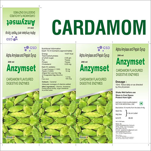 Cardamom Flavoured Alpha Amylase And Pepsin Syrup Age Group: For Adults