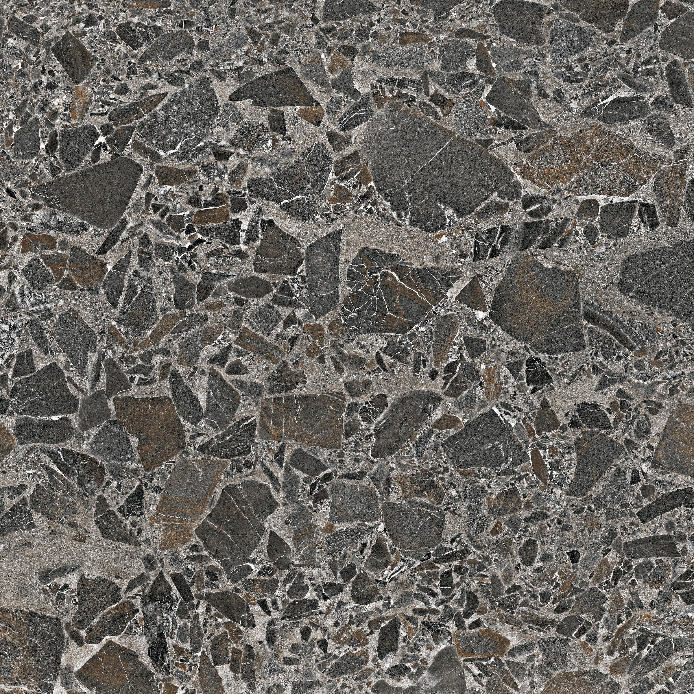 Terrazzo Grey 1200x1200mm Rustic Porcelain Tiles Moisture Content: Na