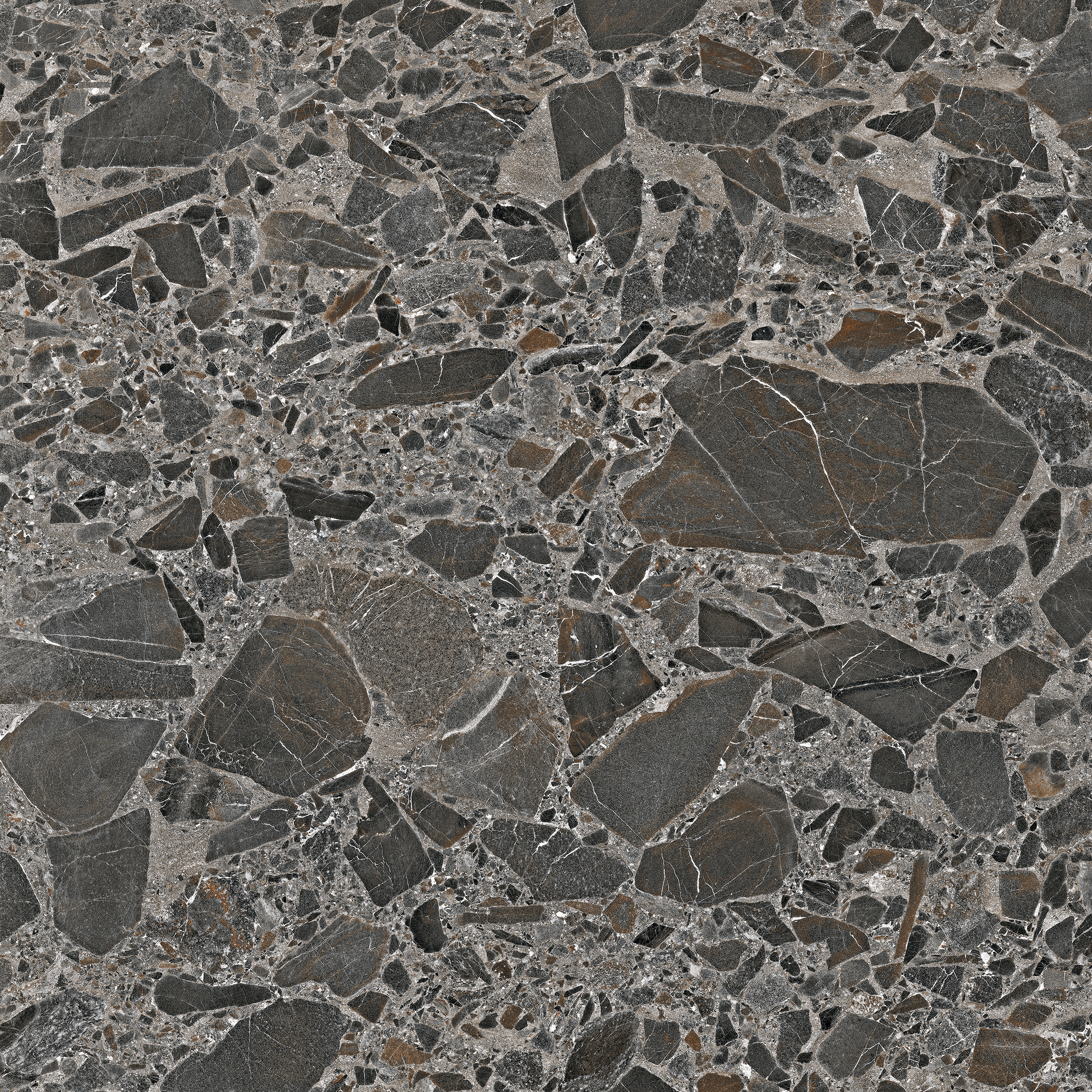 Terrazzo Grey 1200x1200mm Rustic Porcelain Tiles Moisture Content: Na