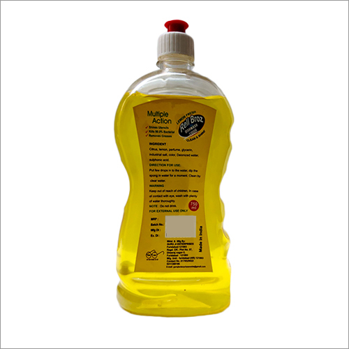 750 Ml Dishwash Liquid Gel - 750 Ml, Enriched With Lemon Extract, Non-irritant Formula, Ideal For Household & Commercial Use