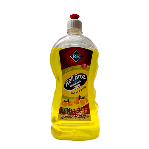 750 Ml Dishwash Liquid Gel - 750 Ml, Enriched With Lemon Extract, Non-irritant Formula, Ideal For Household & Commercial Use