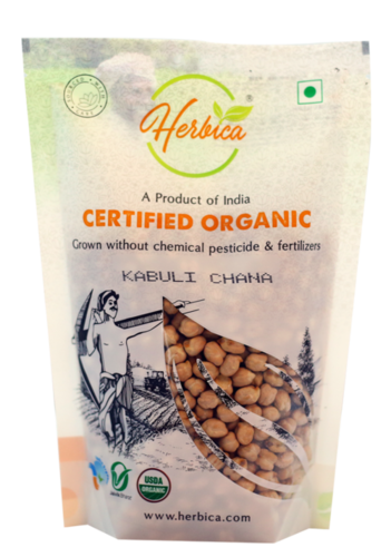 Organic Kabuli Chana - 500 Grams | Shelf Life: 12 Months, Rich in Fiber, Ideal for Delicious Cuisines and Chhole