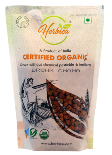 Organic Brown Chana - 500 Grams | High Protein Plant-Based Protein Source Rich in Nutrients, Vegan-Friendly Alternative to Meat, 12-Month Shelf Life