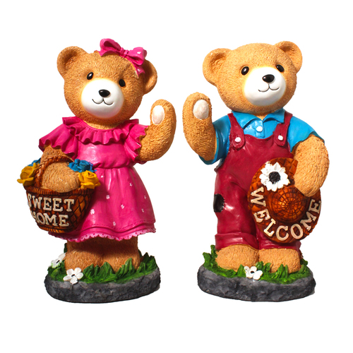 Multicolor Pilyresin Animal Cartoon Figurine