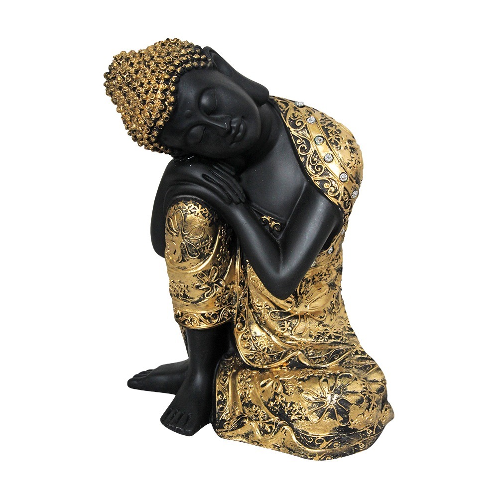 Multicolor Resting Buddha Polyresin Statue