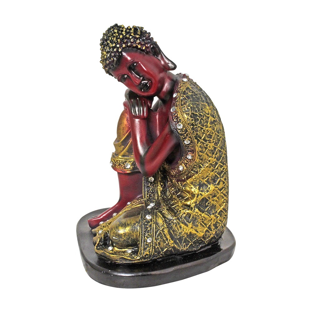 Multicolor Resting Buddha Polyresin Statue