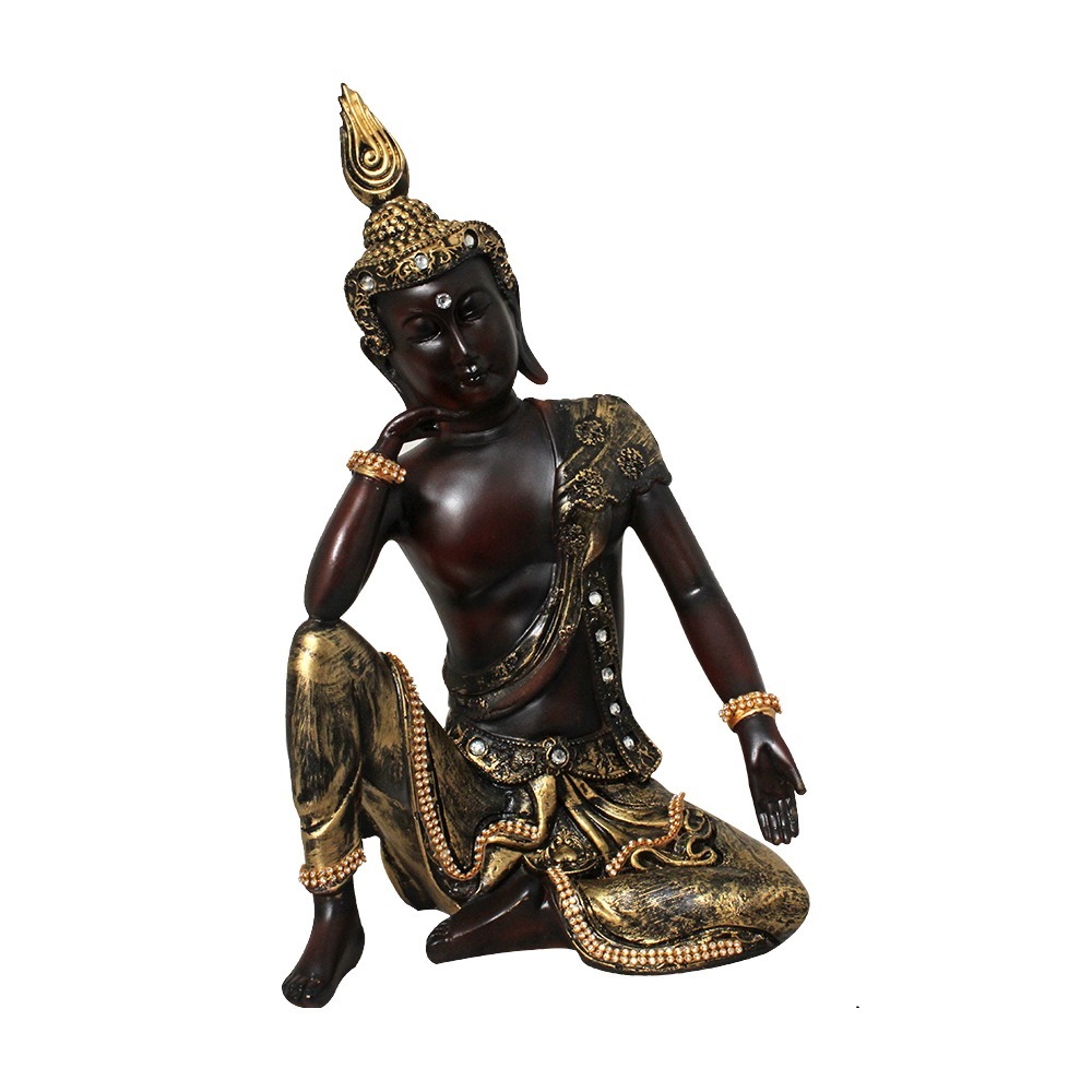 Multicolor Resting Buddha Polyresin Statue