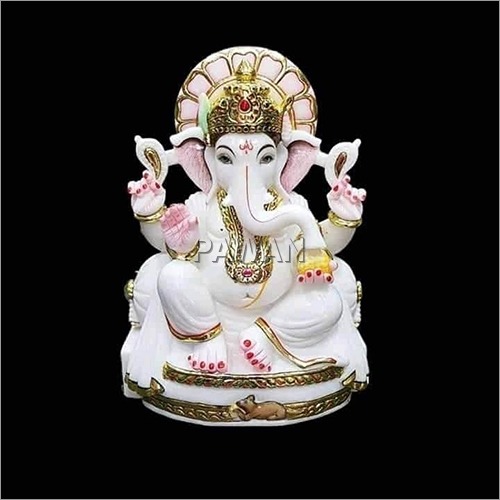 पर्यावरण के अनुकूल संगमरमर की भगवान गणेश प्रतिमा