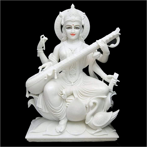 Indian Marble Fancy Saraswati Devi Statue