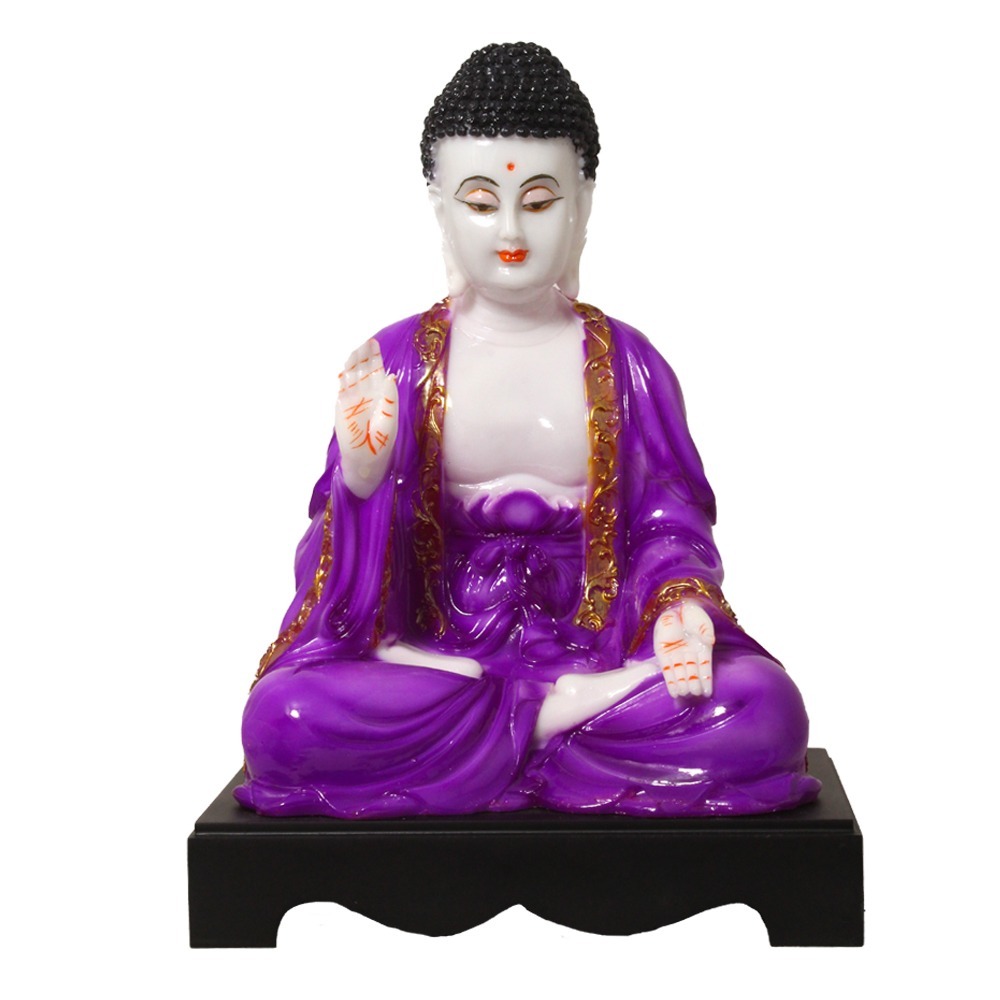 Multi Color Aashirwad Buddha Polyresin Statue