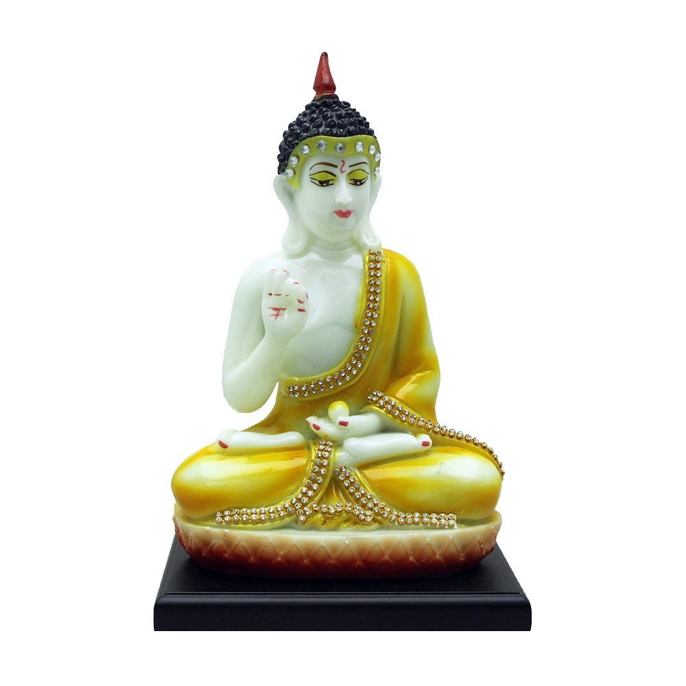 Multi Color Aashirwad Buddha Polyresin Statue