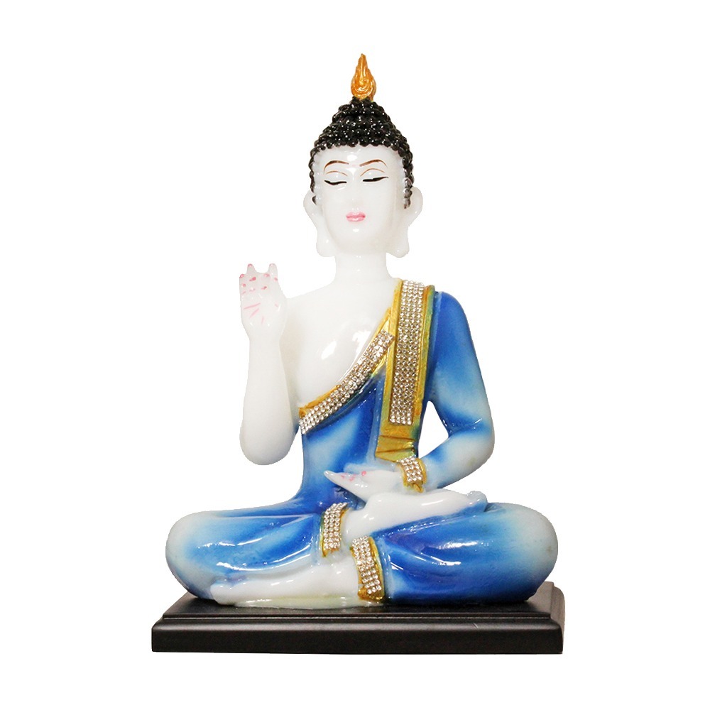 Multi Color Aashirwad Buddha Polyresin Statue