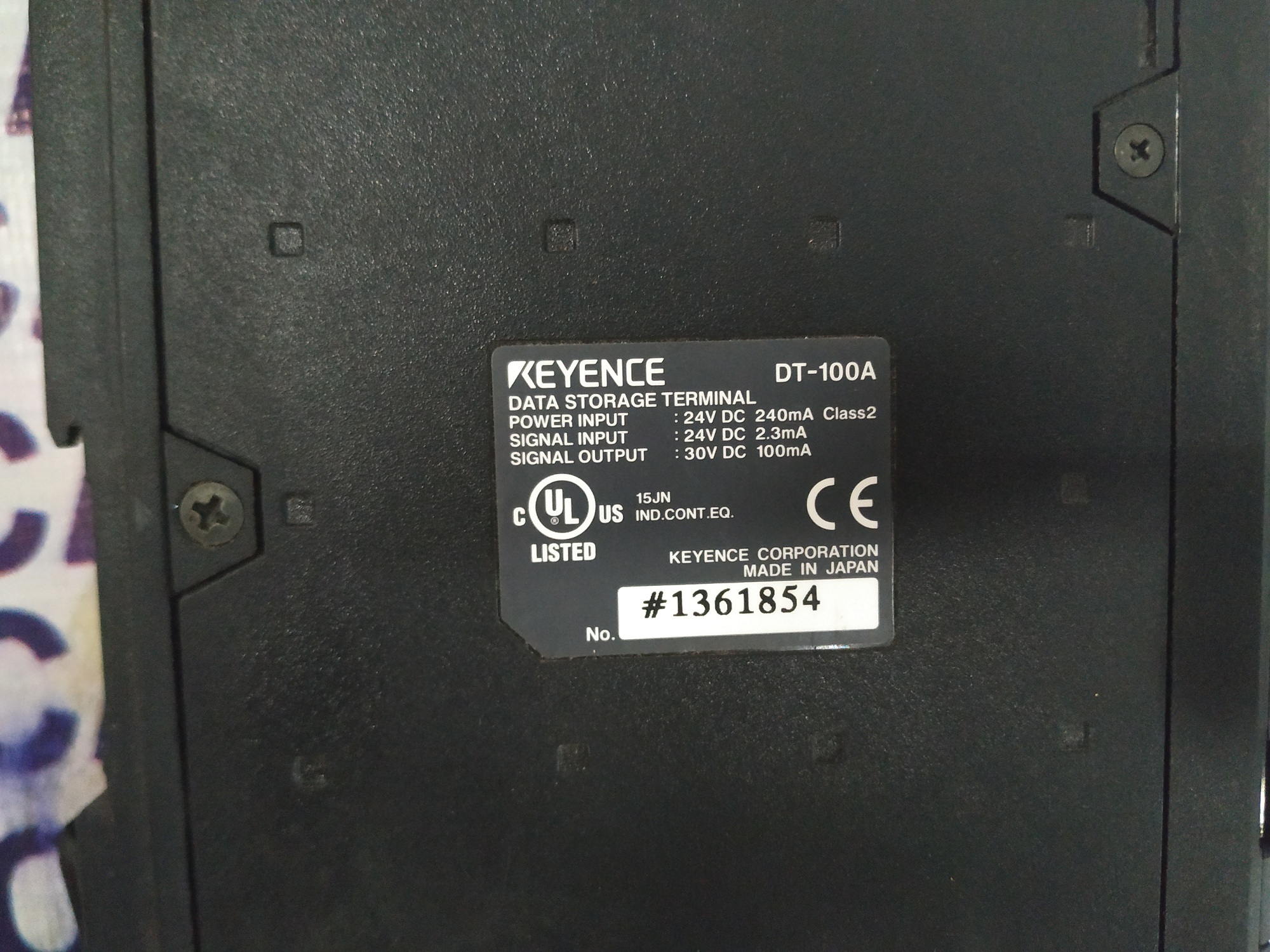 Keyence Data Storage Terminal Dt-100a