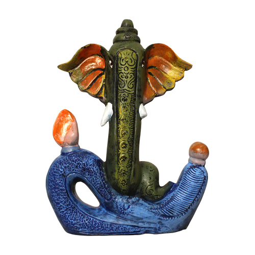 Lord Ganesha Modern Art Figurine - Resin Material, 10.5*9 Inch Size | Handmade Craft, Easy to Clean, Anti-Tarnish Treatment, Non-Toxic