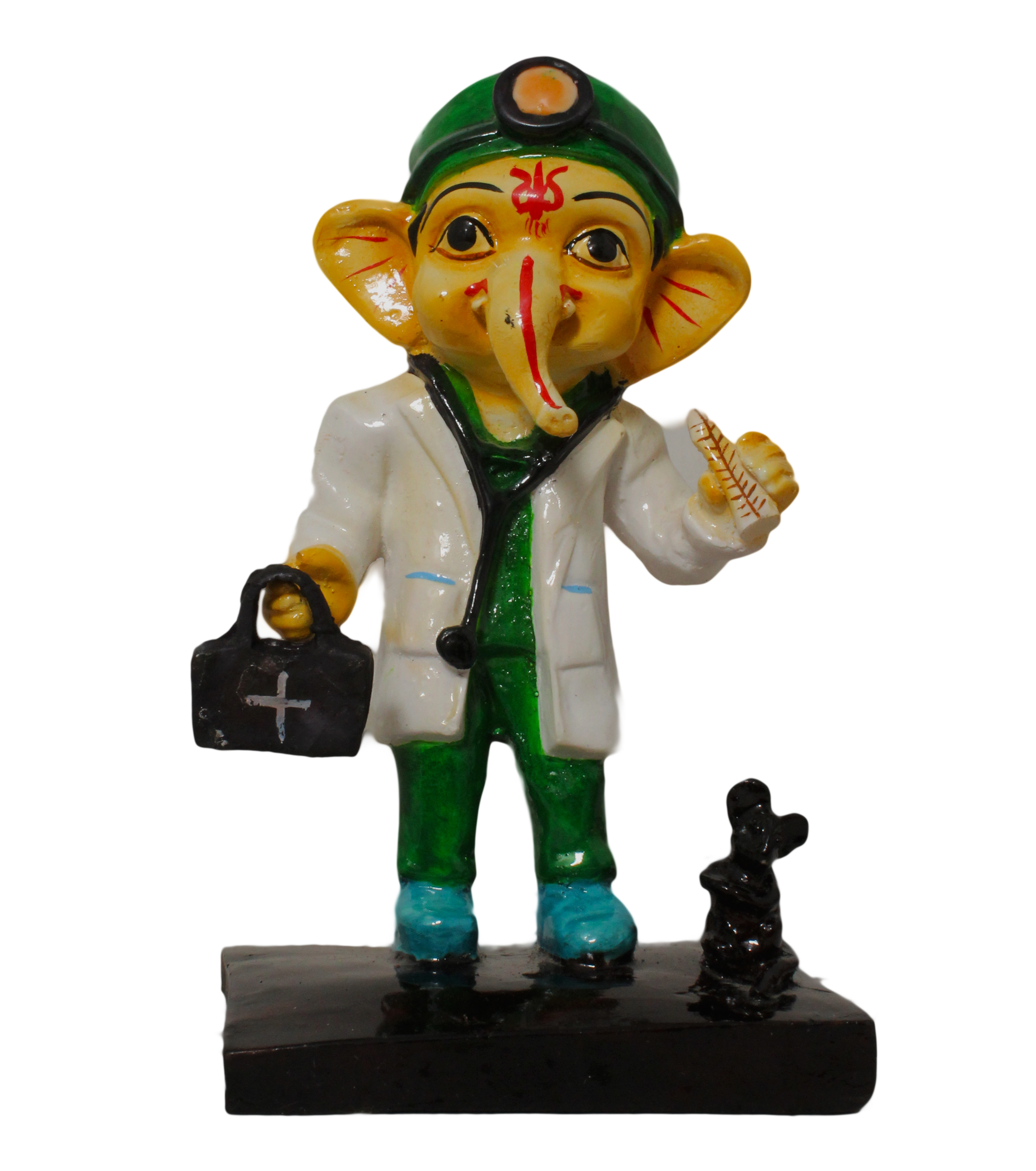 Painting Bal Ganesha Statue