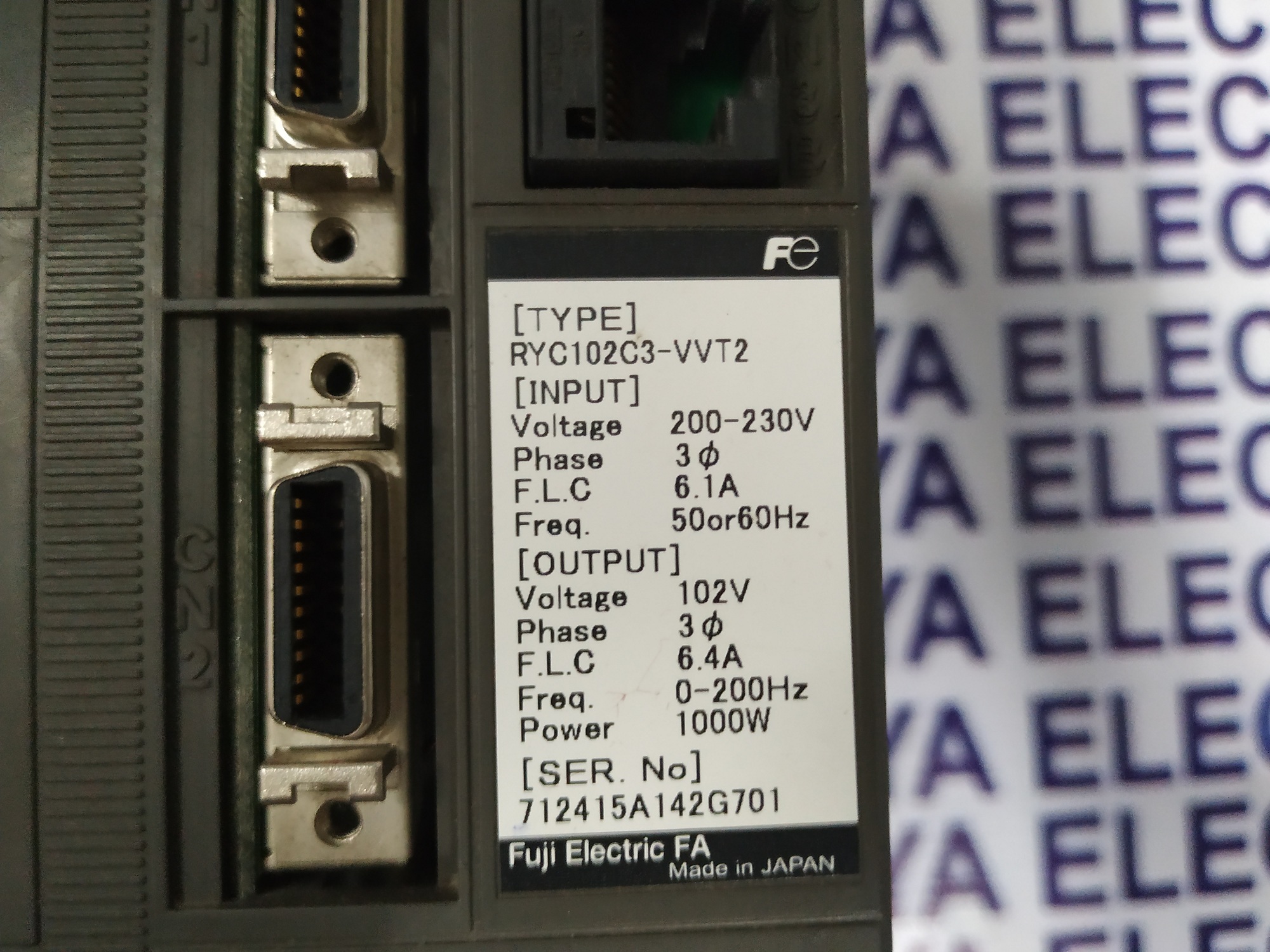 Fuji Ac Servo Drive Ryc102c3-vvt2