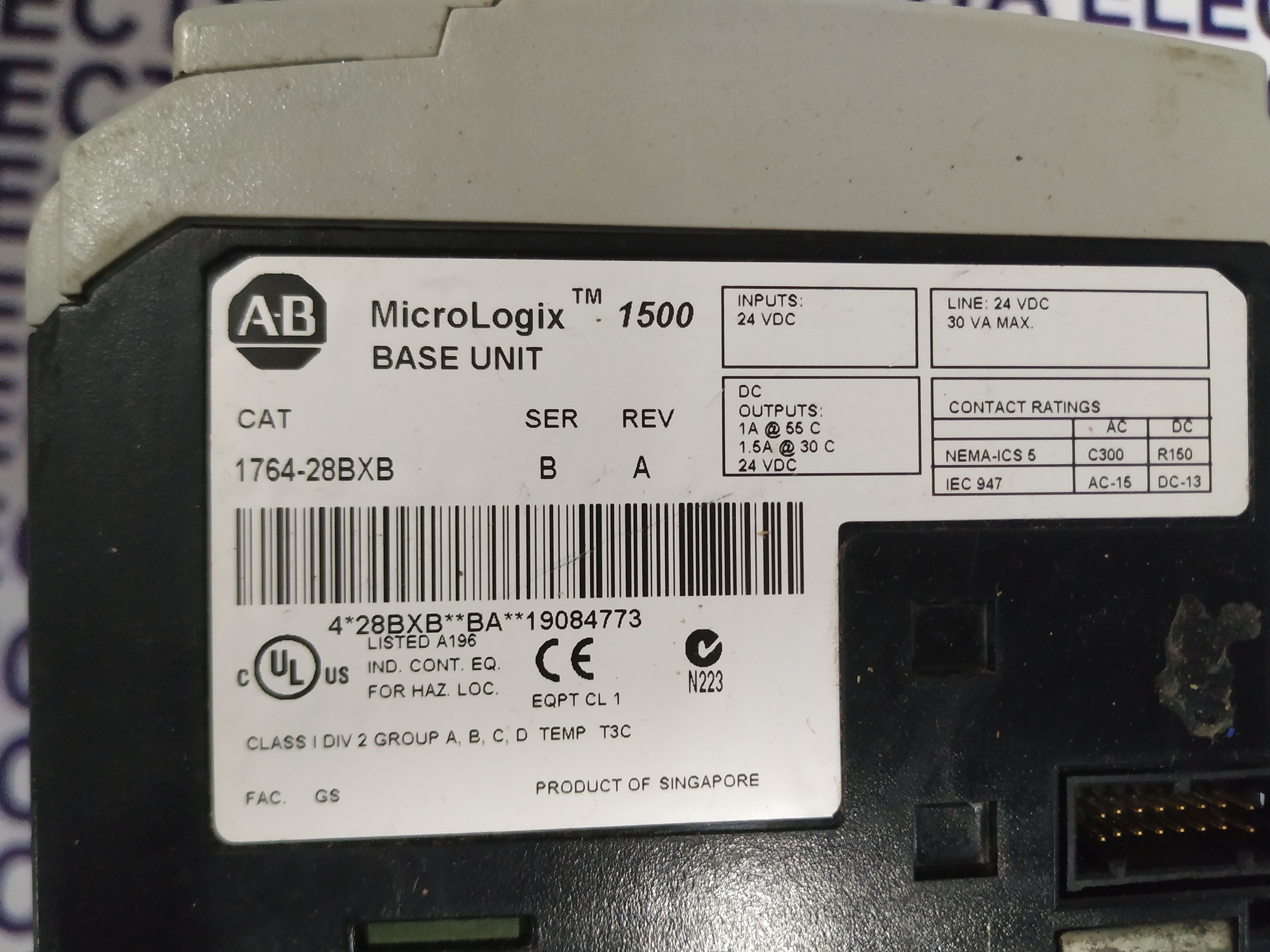 Allen Bradley Micrologix Base Unit 1764-28bxb