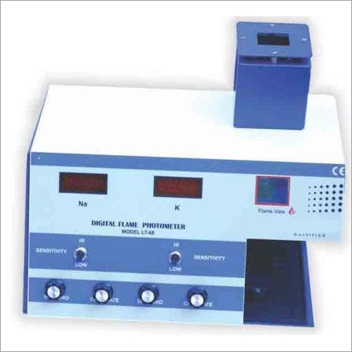 Digital Flame Photometer - Mild Steel, 355x250x210 mm | High Accuracy, LPG & Dry Oil-Free Air Flame System, Efficient Operation