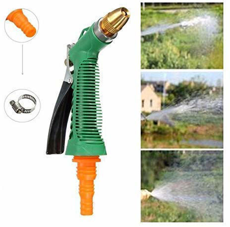 Spray Gun - Hard Plastic, Compact Size, Multicolour | Ergonomic Anti-slip Grip, Adjustable Nozzle, Easy Hose Connection