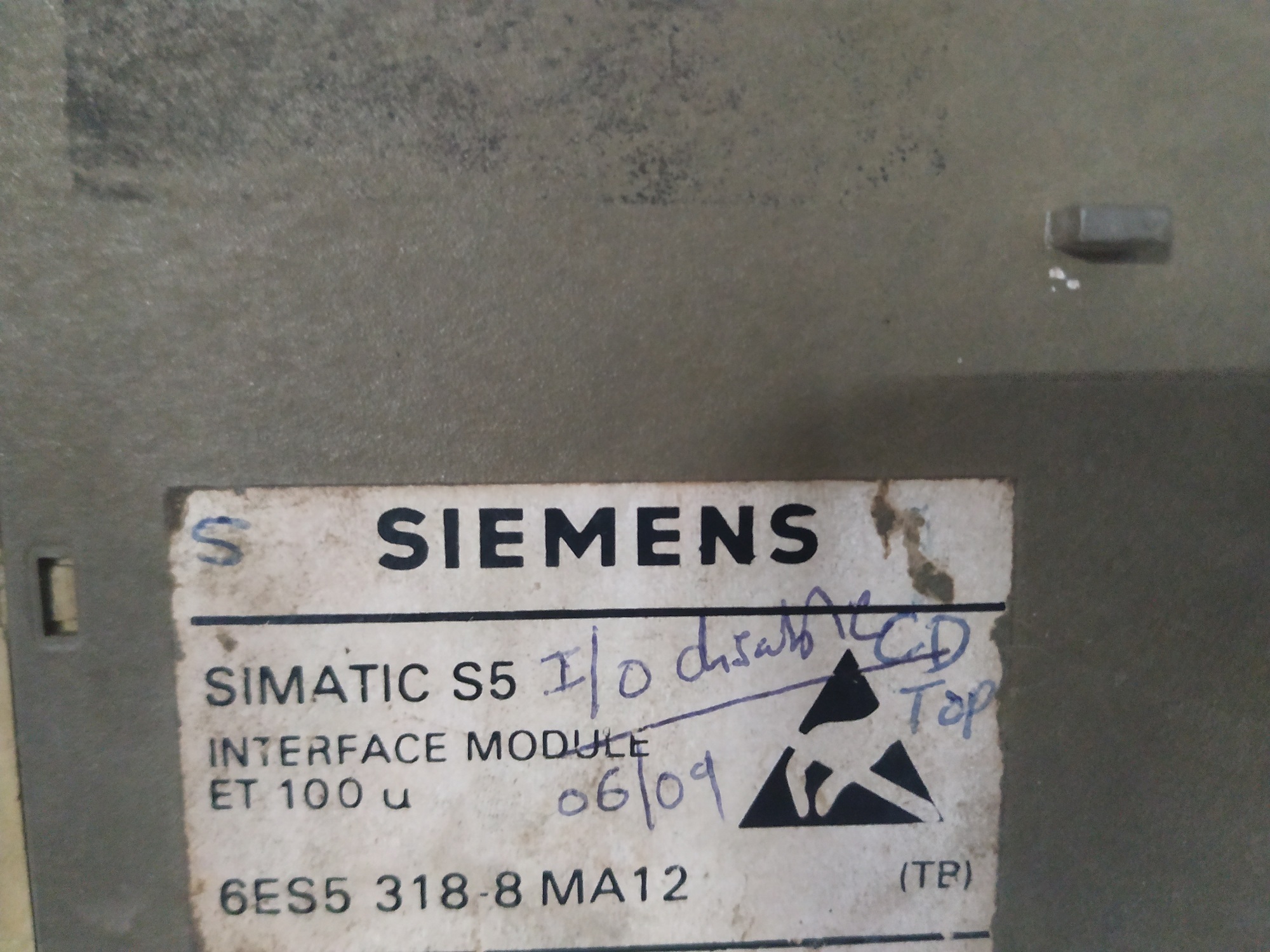 Siemens Interface Module 6es5 318-8 Ma12