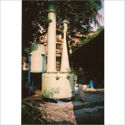 Venturi Scrubber - Fiberglass, Variable Dimensions, Pressure Drop 5-15 Inches | 90-99% Efficiency, Industrial Exhaust Gas Cleaning