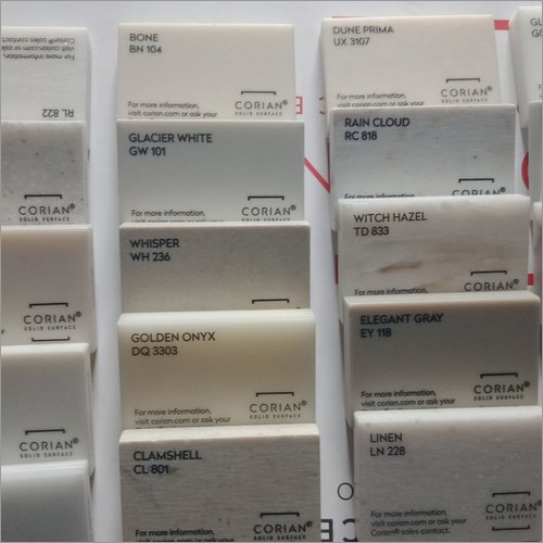 Dupont White Corian Solid Surface - Glossy Finish, Different Sizes Available | Versatile Color, Elegant Designs & Patterns for Modern Spaces