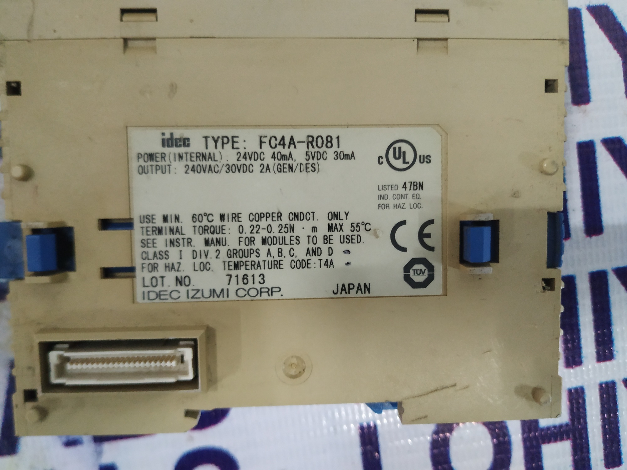 Idec Plc Output Module Fc4a-r081