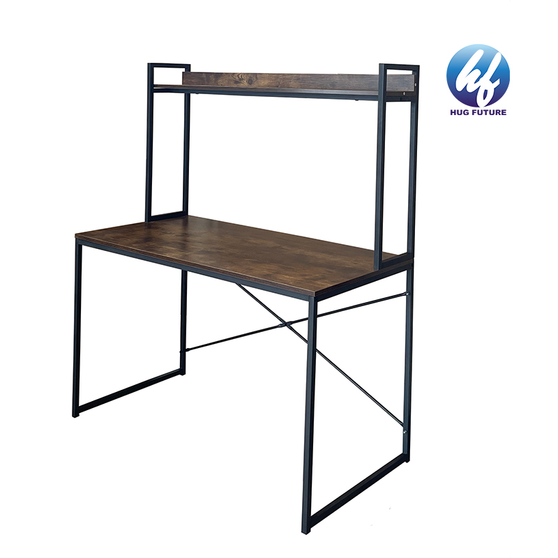Particle Board & Iron Frame Organize Your Space With Modern Bookshelf Study Computer Table