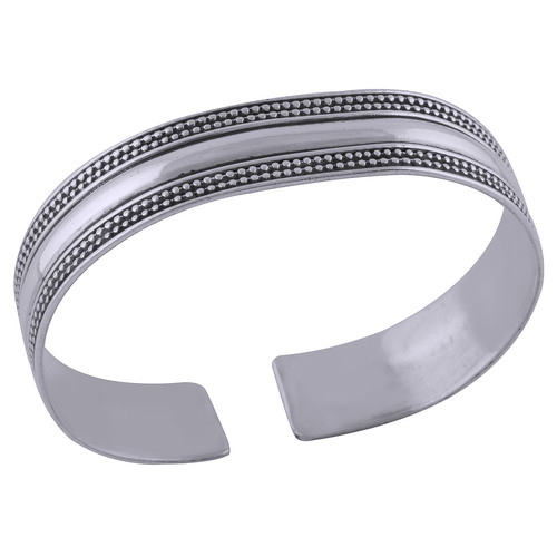 प्लेन रवा डिज़ाइन 925 स्टर्लिंग सॉलिड सिल्वर बैंगल डायमीटर: लंबाई: 14 Mm X मोटाई: 1.5 Mm मिलीमीटर (Mm)